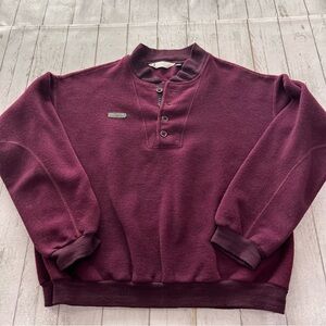 Vintage Columbia half-snap fleece pullover 90s Made in USA Sz L